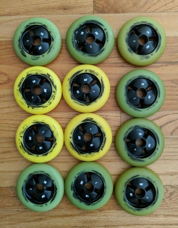 Matter Lethal X F1 and F2 110mm Set of 12 Inline Speed Skating Wheels