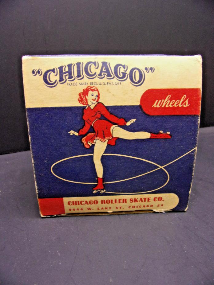 NOS 1930s Chicago Roller Skate Company Maple Wheels