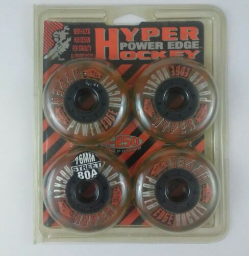 Vintage 76mm 80A Street Hyper Power Edge Roller Hockey Wheels New 1993
