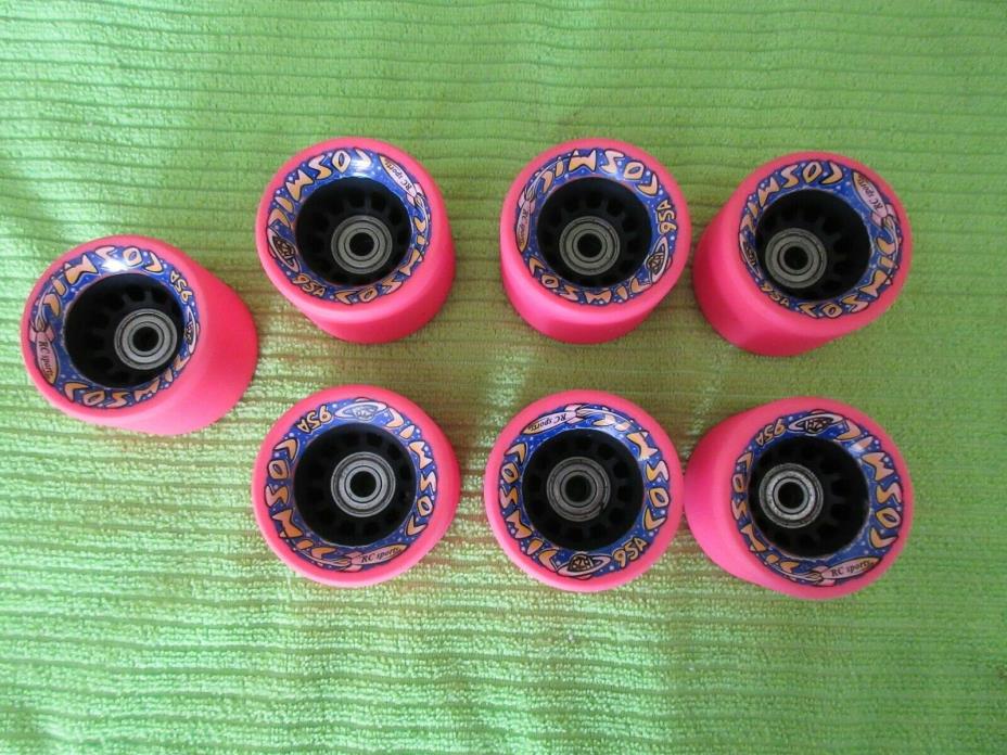 RC Sports Cosmic 95A Roller Derby Skating Wheels Lot of 7 Pink