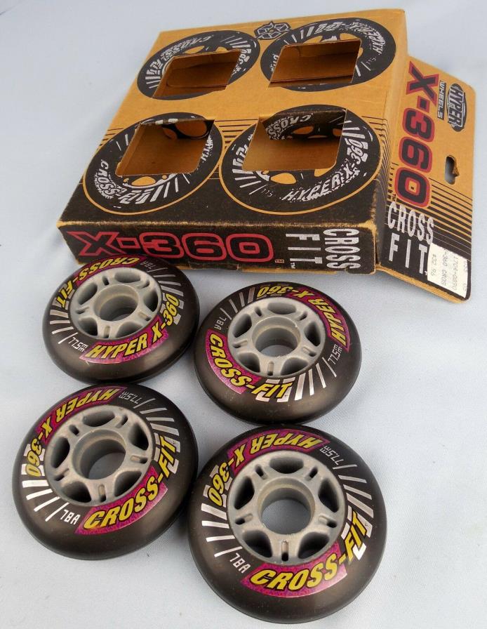 Cross Fit X-360 rollerblade Hyper Wheels package of 4 NEVER USED  Alive-A-Thane