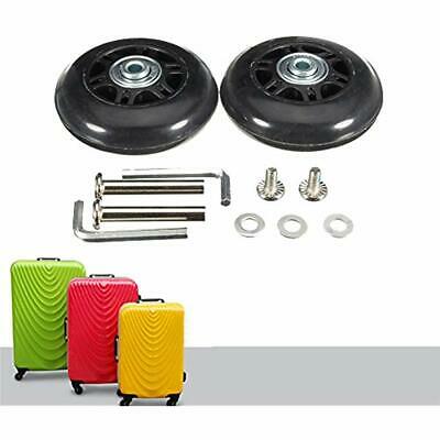 80X24mm Wheels Black Luggage Suitcase / Inline Outdoor Skate Replacement With 