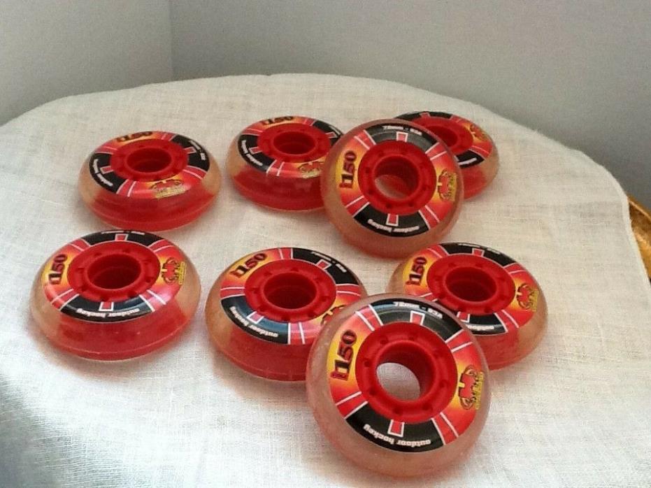 HYPER HOCKEY Inline Replacement Wheels PRO 150 Lot of 8 72mm-83A Unused