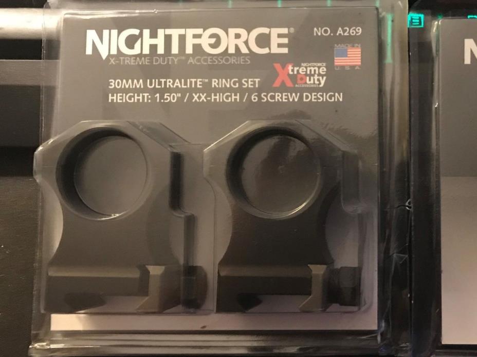 NightForce Xtreme Duty 30mm Ultralite Ring Set Height: 1.50