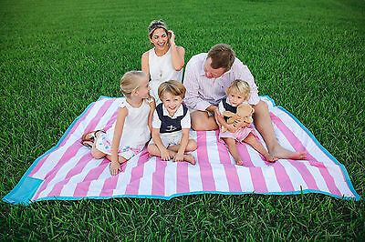 Palm Beach Crew Brilliant Blanket - Cabana Pink Stripes Customer Favorite