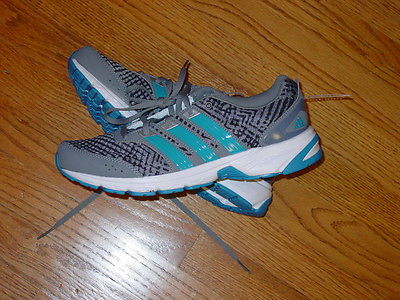New Mens 9 Adidas Madison RNR Grey Blue Running Shoes Sneakers