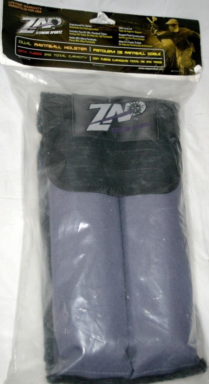 ZAP Extreme Sportz 240 Cap Dual Paintball Pod Holster Belt Pouch w/ 2 Tubes Pods