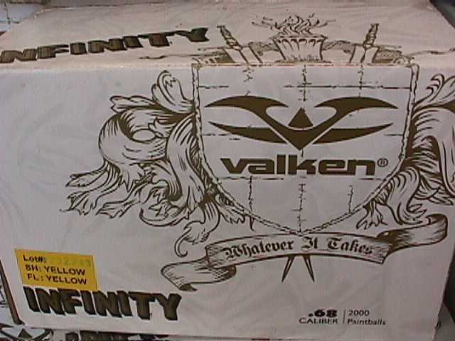 Valken Infinity 2000 Ct Case .68 Paintballs (YELLOW)  **EXCELLENT HIGH QUALITY**
