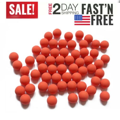 50 .68 Cal. Orange Rubber Paintball For SelfDefense, Target, Wildlife Control