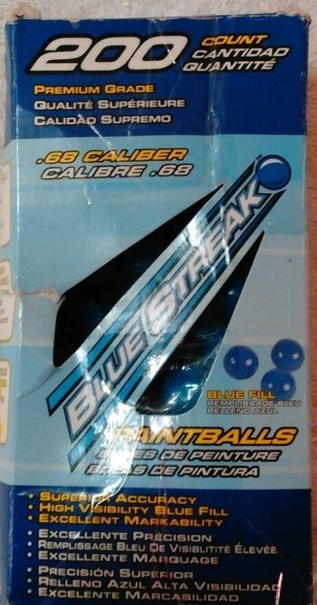 Blue Streak  200 Count .68 Caliber Premium Grade Paintballs