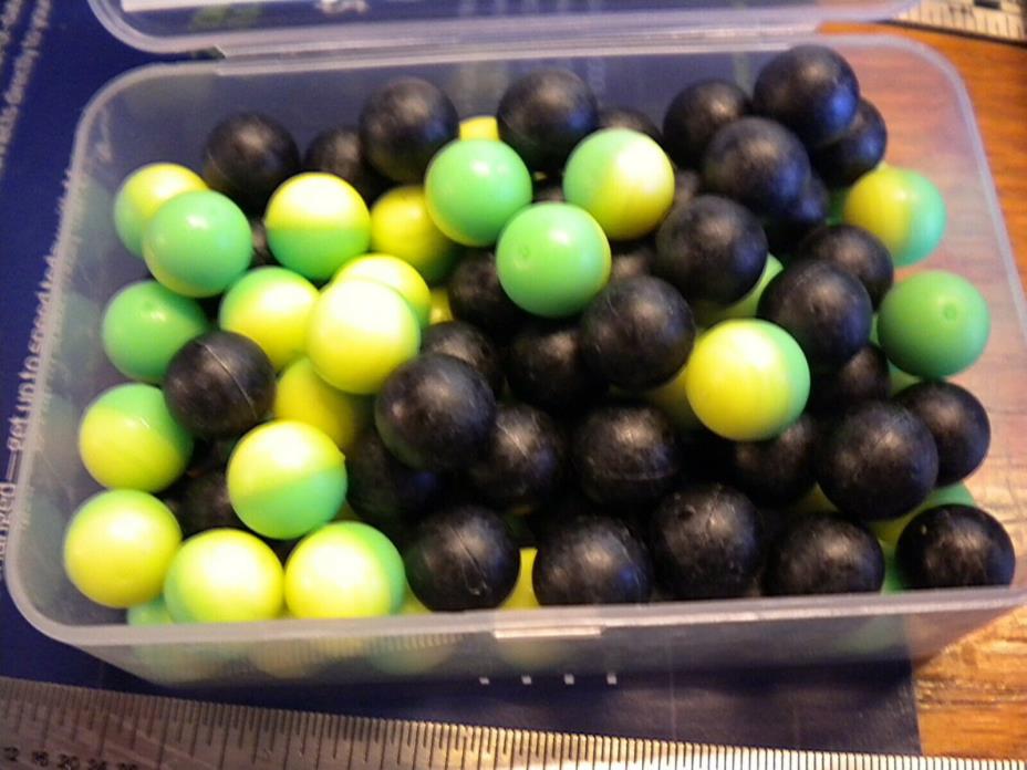 .43 caliber ammo sample pack 50ct rubber balls 50ct powder balls
