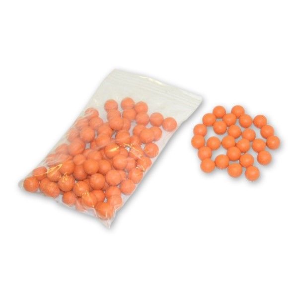 100 Orange Reusable Hard Rubber .68 cal Practice Target Training Paintballs