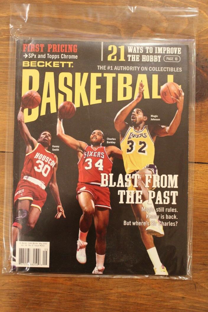 Beckett Basketball Magazine-2007 NBA Kenny Smith,MJ,Charles Barkley Lakers 76ers