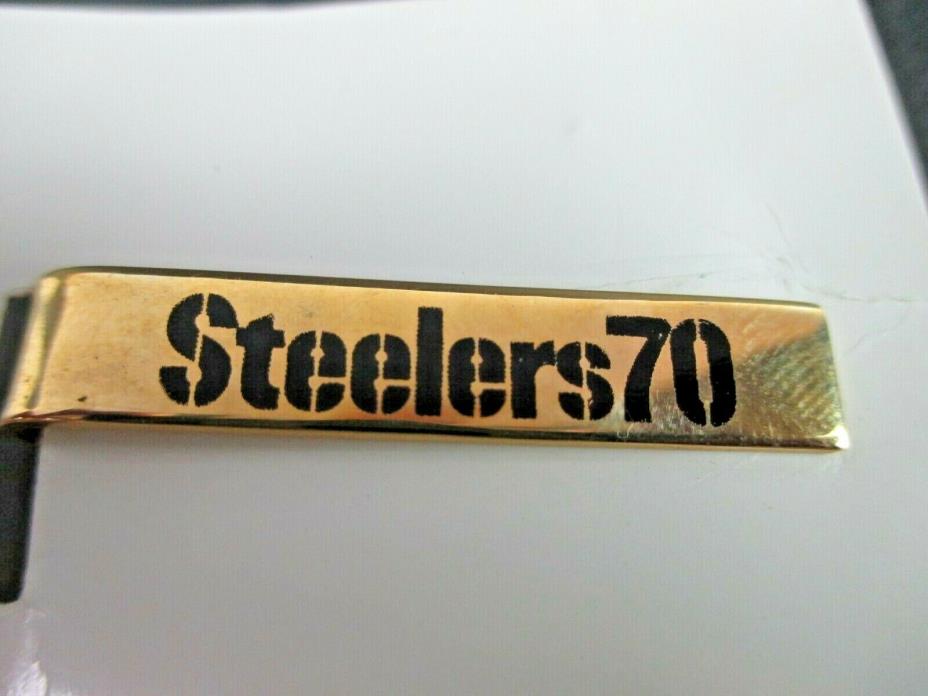 VINTAGE 1970 PITTSBURGH STEELERS TIE CLIP  NEW OLD STOCK NEAR MINT