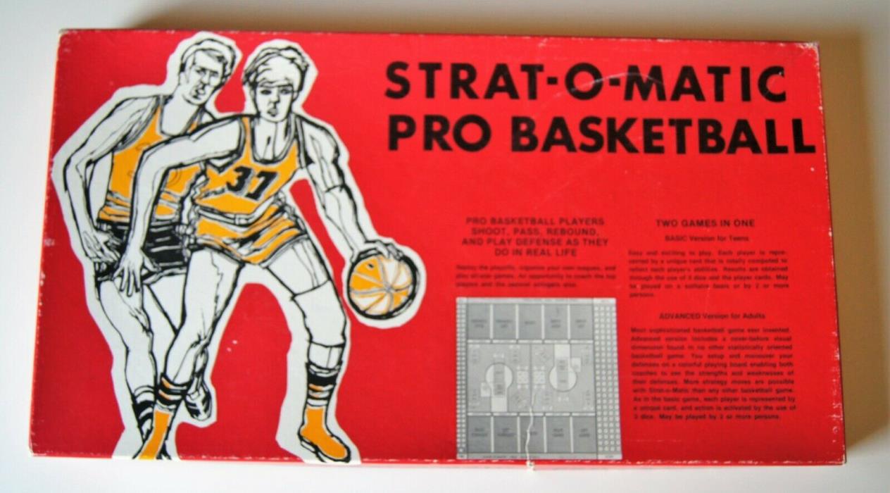 1973-74  Strat-O-Matic Pro Basketball Board Game w/Orig.Box  Complete 8 team set