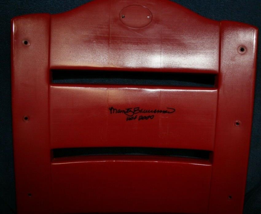 MARTY BRENNAMAN AUTOGRAPHED CINCINNATI REDS ORIGINAL STADIUM SEAT BACK HOF 2000
