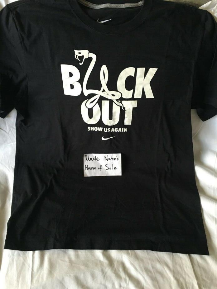 Kobe Bryant Nike Exclusive'Black Out' 'Show Us Again' T-Shirt, XL, New