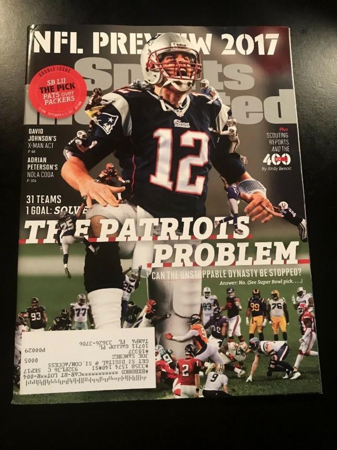 Tom Brady New England Patriots 2017 Sports Illustrated Magazine David Johnson