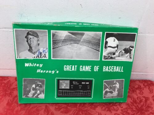 SIGNED Vtg 1976 Whitey Herzog's Great Game of Baseball   New Open Unused