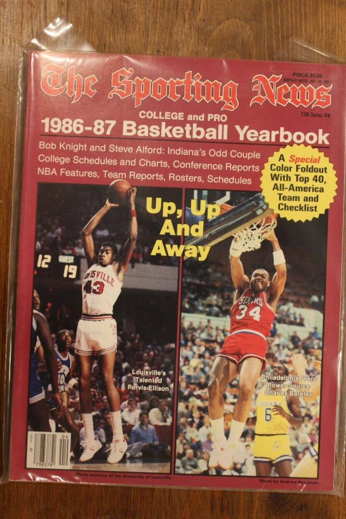 Sporting News-College & Pro '86-87 Yearbook-Pervis Ellison-Charles Barkley 1987