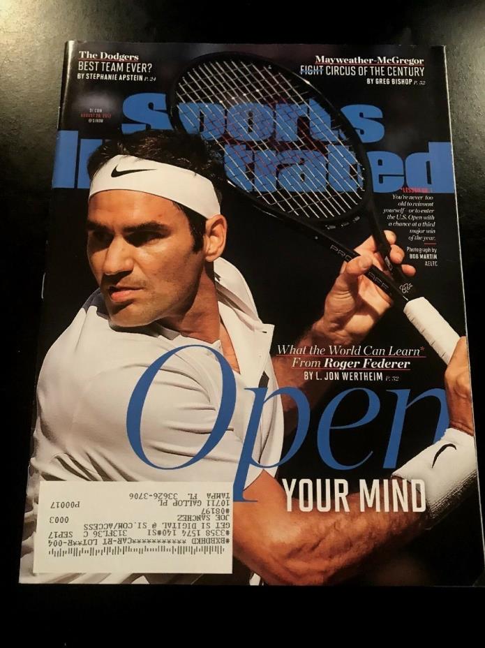 Roger Federer Tennis 2017 Sports Illustrated Magazine Floyd Mayweather-McGregor