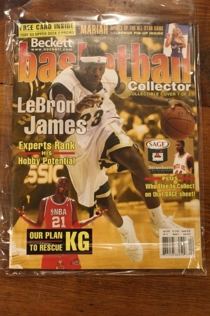Beckett Basketball Magazine-NBA- LeBron James-Collector Cover 1 of 2 Free Card