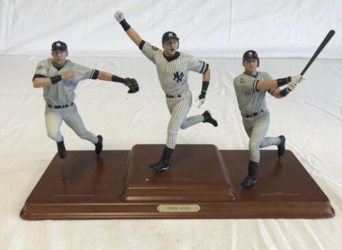 DEREK JETER DANBURY MINT 3 FIGURINE SET - COA