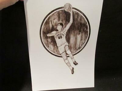 George Mikan Pencil Drawing Print Champions Magazine 1994 Christopher Paluso