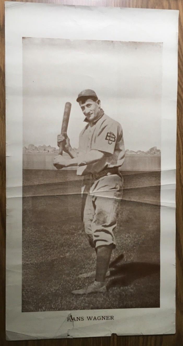 1910 Baseball Magazine Premium M113 Sepia 10” x 20” Poster HANS HONUS WAGNER !