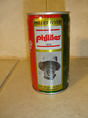 Vintage Canada Dry Phillies Fever Nino Espinosa #35 Empty Steel Soda Pop Can