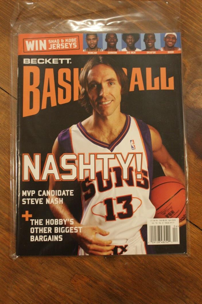 Beckett Basketball Magazine-NBA- Steve Nash - Phoenix Suns - NASHTY! April 2005