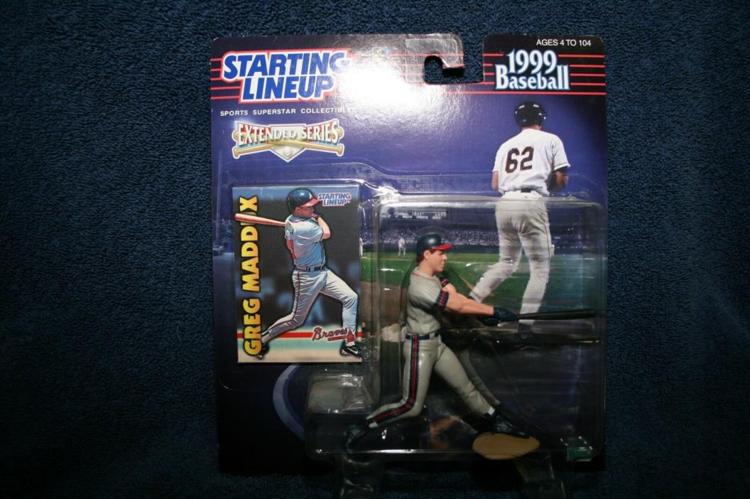 GREG MADDUX STARTING LINEUP KENNER 1999 EDITION COLLECTIBLES FIGURINE AND CARD