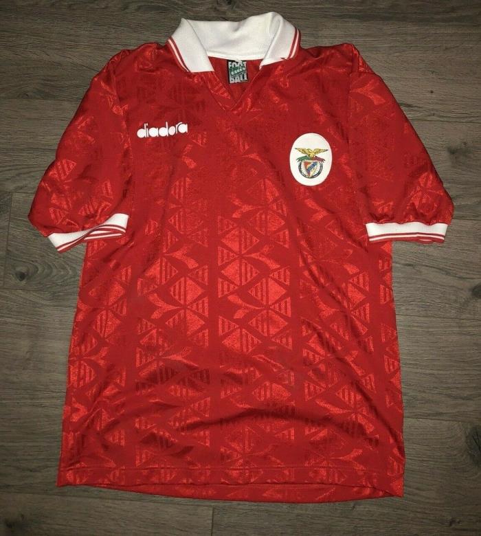 Diadora Rare Vintage Retro SL Benfica Shirt Size Large