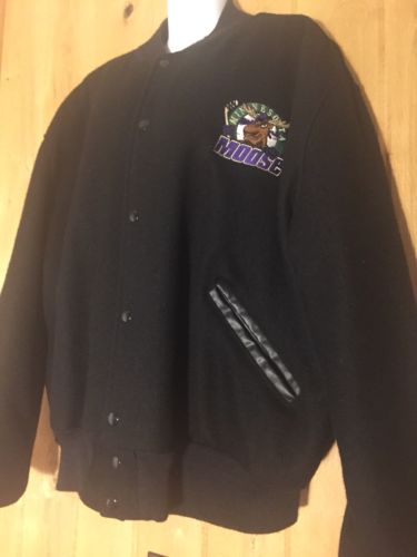 Vintage Minnesota Moose IHL Hockey Jacket Coat Defunct Rare Delong Size XXL
