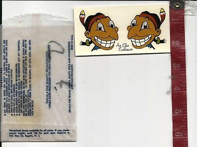 Vintage water decal Old Chief Wahoo [knockoff???] by Decalcomania