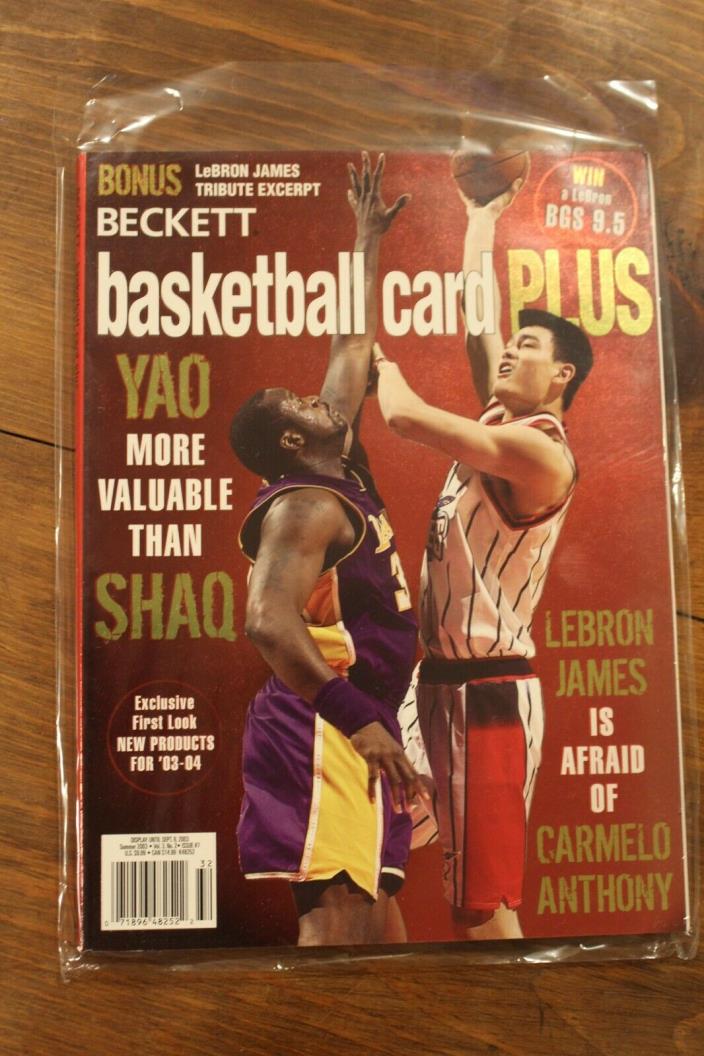 Beckett Basketball Card Plus Magazine-Yao Ming, LeBron James,Shaq 2003 Lakers