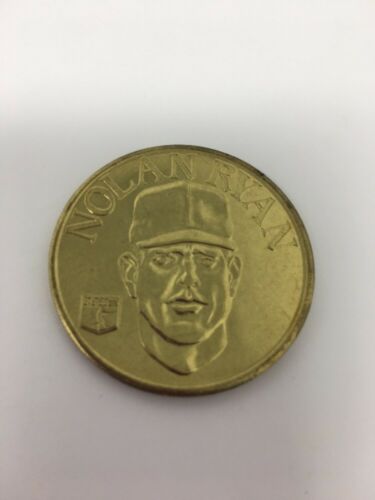 Solid Brass Nolan Ryan Baseball Coin MLB Milk Caps Pogs Slammer Vintage 1992
