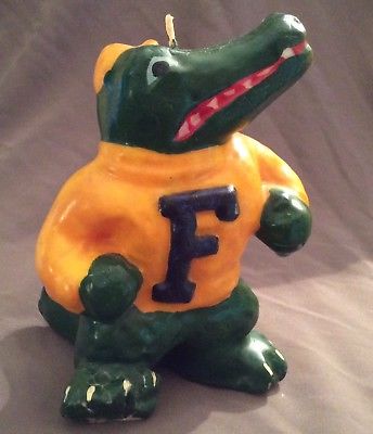 GATORS Candle Figure Mascot Vintage University Florida RARE Souvenir Football