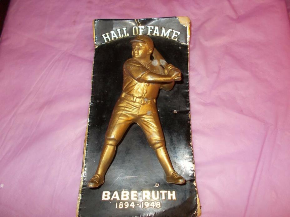 BABE RUTH DATED 1957 ORIGINAL RED TOP HALL OF FAME SPORT SERIES #1FIGURE ON CARD