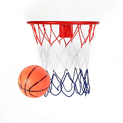 8-Inch Over The Door Basketball Hoop - With mini Ball Set Or On The Wall – Fun -