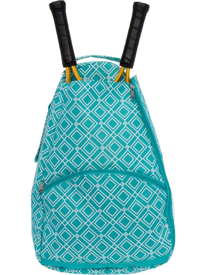Tennis Holder Backpack Bag Women Lish Racquet S Racket Geometric Diamond Print