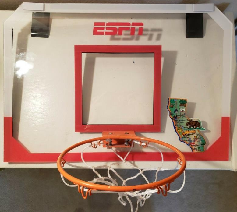 ESPN Mini Basketball Kids Goal Over The Door Hoop (Red), Great condition