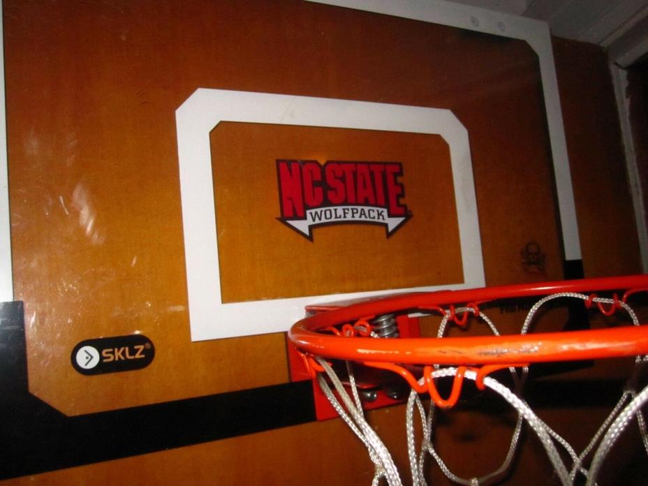 Sklz Pro Mini Indoor Basketball Hoop NC State Logo.