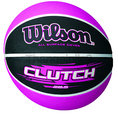 Wilson Clutch Basketball Black/Pink Intermediate - 28.5