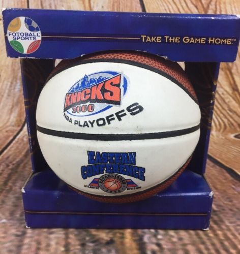 New York Knicks Team 2000 NBA Playoffs Logo Mini Basketball New In Box