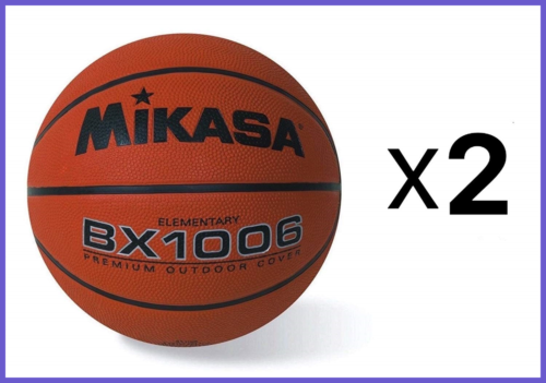 Mikasa Youth Basketball Ball Ultra Grip Rubber Cover Size 4 Elementary 2 Pack