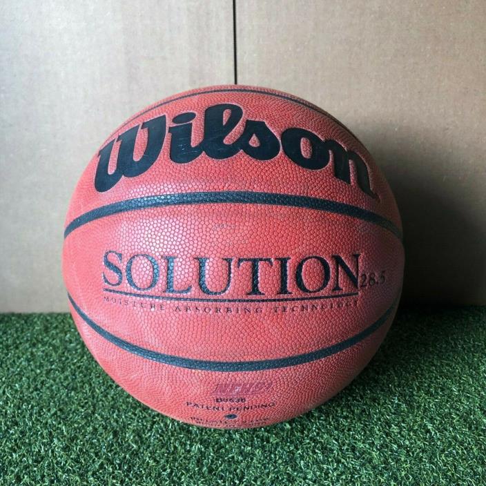 Nice! Wilson SOLUTION 28.5 Basketball Moisture Absorbing Technology NFHS!