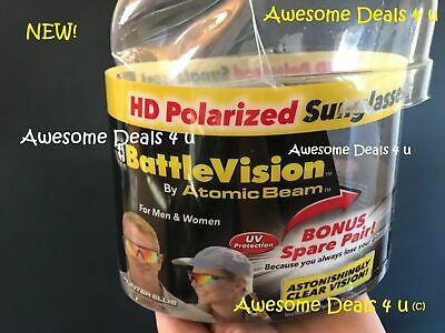 BattleVision HD Polarized Sunglasses Battle Vision As Seen On TV (2 Pair!) - NEW