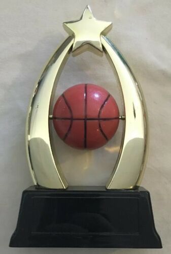 NEW Basketball Team Sports Trophy 7”x4” Plastic W/ Spinning Ball