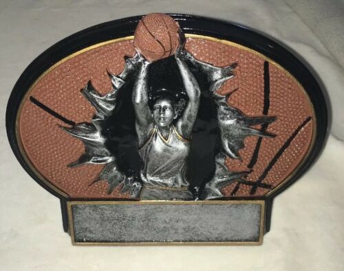 NEW Women’s Basketball 3D Resin Trophy 8”x6” With Stand Team Sports Engraveable